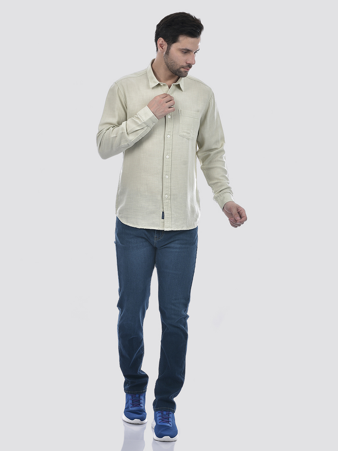 Numero Uno Men Solid Blue Jeans